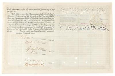 Lot #283 William K. Vanderbilt and Chauncey Depew Document Signed - Image 2