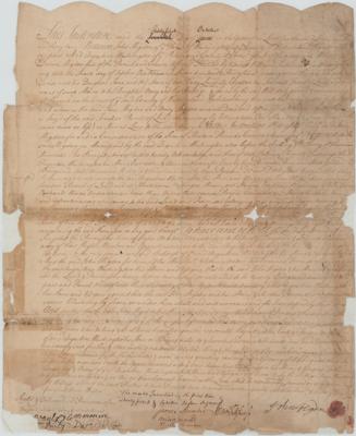 Lot #94 George Washington 1749 Family Document