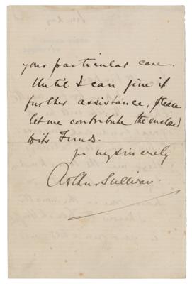 Lot #550 Arthur Sullivan Autograph Letter Signed - Image 2