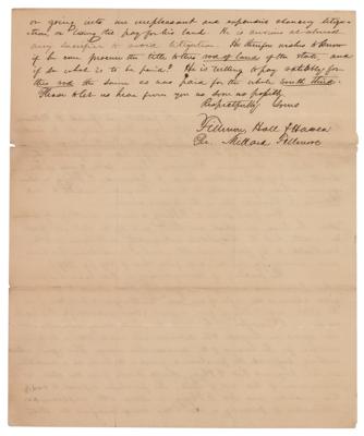 Lot #6 Millard Fillmore Autograph Letter Signed - Image 2