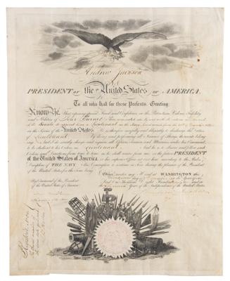 Lot #4 Andrew Jackson Document Signed as President
