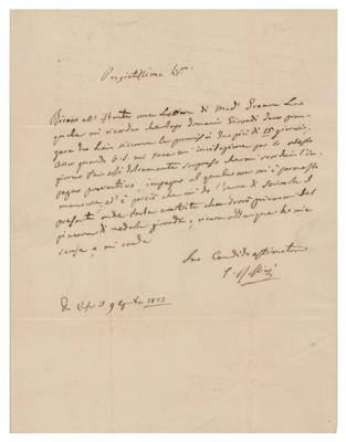 Lot #505 Gioachino Rossini Autograph Letter Signed - Image 1