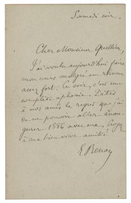 Lot #267 Ernest Renan Autograph Letter Signed - Image 1
