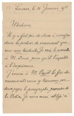 Lot #229 Gaston Maspero Autograph Letter Signed - Image 1