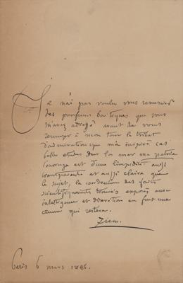 Lot #421 Felix Ziem Autograph Letter Signed - Image 1