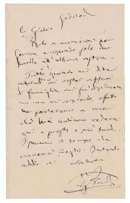 Lot #510 Giuseppi Verdi Autograph Letter Signed - Image 1