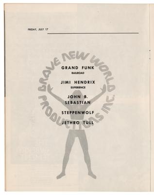 Lot #8115 Jimi Hendrix 1970 New York Pop Festival Program - Image 3