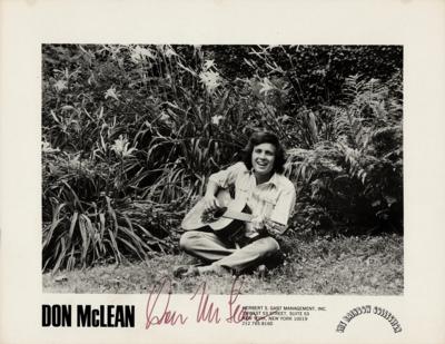 Lot #8334 Don McLean Signed Photograph - Image 1
