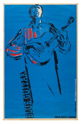 Lot #8246 Earl Newman 1964 'Blue Guitar' Poster