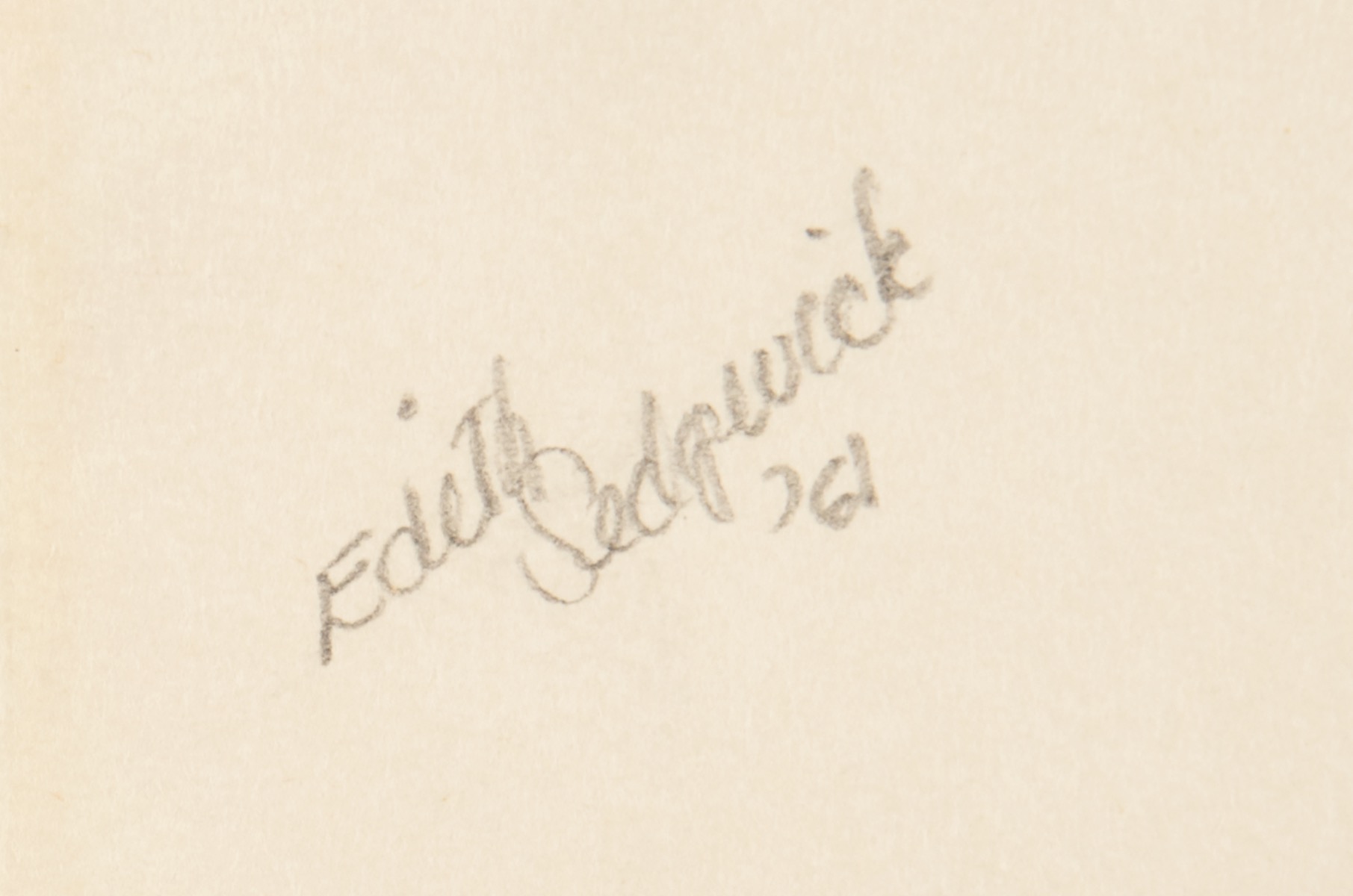 Lot #8026 Edie Sedgwick Original Rats Model Sketch (1961) - Image 3