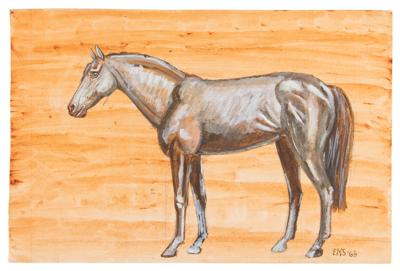 Lot #8037 Edie Sedgwick Original Horse Painting (1968) - Image 2