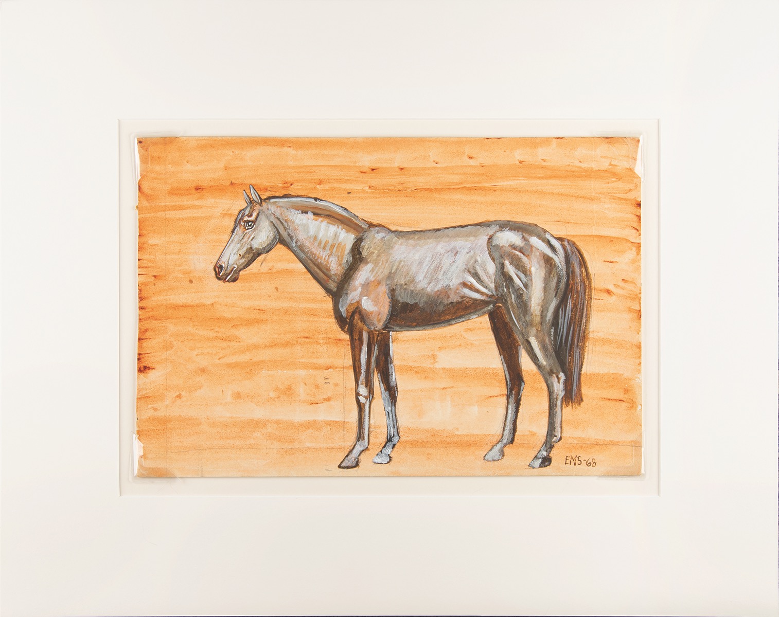 Lot #8037 Edie Sedgwick Original Horse Painting (1968)