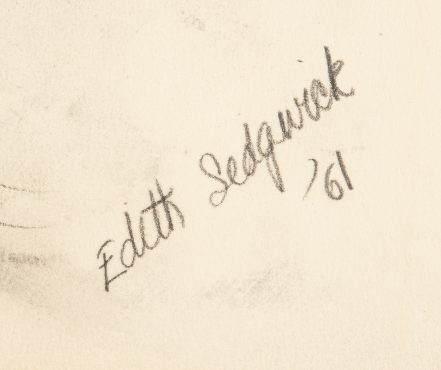Lot #8028 Edie Sedgwick Original Horse Sketch (1961) - Image 3