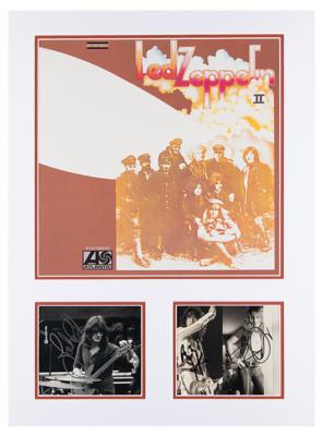 Lot #8166 Led Zeppelin (2) Signed Photographs of Robert Plant, Jimmy Page, and John Paul Jones