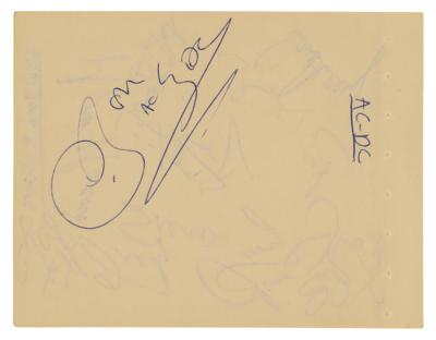 Lot #8258 AC/DC: Bon Scott Signature - Image 1