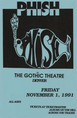 Lot #8449 Phish 1991 Gothic Theatre Concert Poster