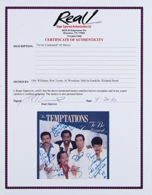 Lot #8251 The Temptations Signed 45 RPM Record - Image 2