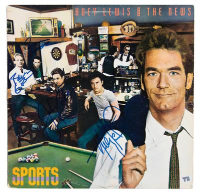 Lot #8402 Huey Lewis and the News Signed Album