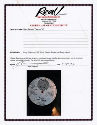 Lot #8284 Black Sabbath Signed 'Paranoid' Record - Image 4