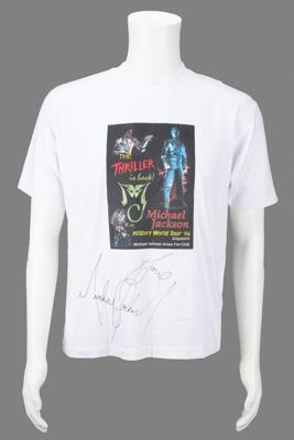 Lot #8373 Michael Jackson Signed T-Shirt