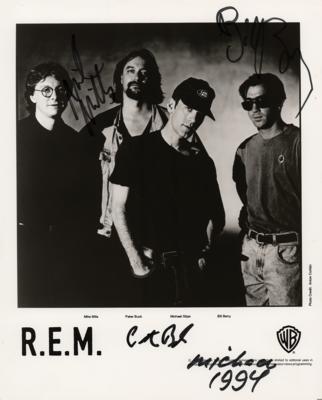 Lot #8412 R.E.M. Signed Photograph - Image 1