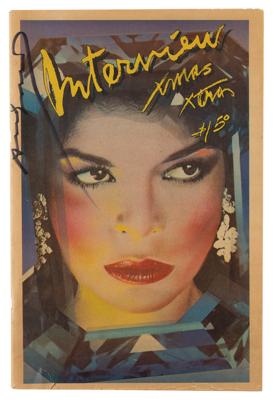 Lot #8041 Andy Warhol Signed Interview Magazine with Bianca Jagger Cover - Image 1