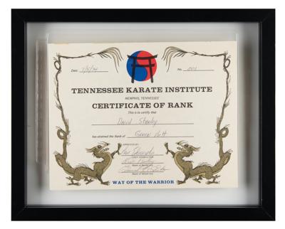 Lot #8204 Elvis Presley Signed 1974 Tennessee Karate Institute Rank Certificate - Image 2
