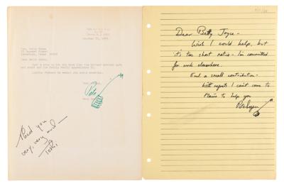 Lot #8226 Pete Seeger Archive: (2) Signed Letters and (74) Negatives - Image 1