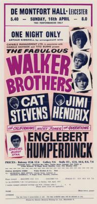 Lot #8113 Jimi Hendrix Experience 1967 Leicester Concert Handbill - Image 1