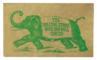 Lot #8123 Rolling Stones 1968 'Rock and Roll Circus' Gold Invitation - Image 1
