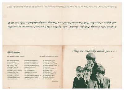 Lot #8052 Beatles 1964 Paramount Theatre Charity Concert Invitation: 'An Evening With The Beatles' - Image 4
