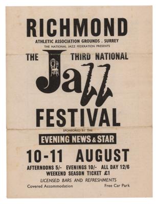 Lot #8126 Rolling Stones 1963 Handbill for the 3rd National Jazz Festival - Image 2