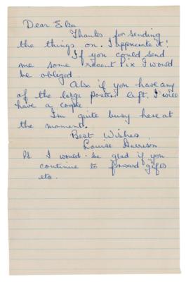 Lot #8096 Louise Harrison Autograph Letter Signed - Image 1