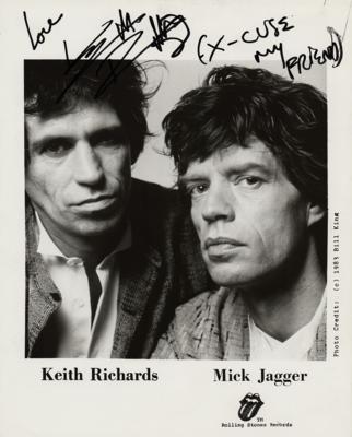 Lot #8129 Keith Richards Signed Photograph