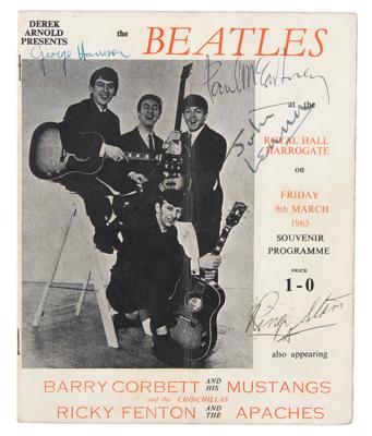 Lot #8046 Beatles Signed 1963 Harrogate Concert Program - Image 1
