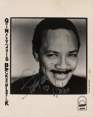 Lot #8198 Quincy Jones Signed Photograph - Image 1