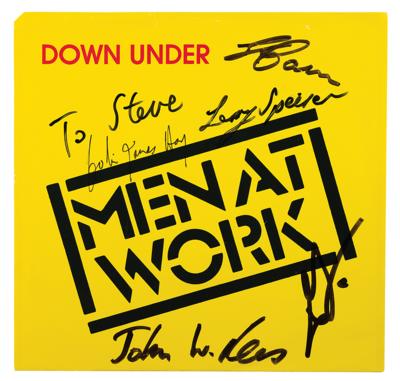 Lot #8403 Men at Work Signed 45 RPM Record - Image 1