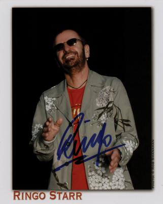 Lot #8105 Ringo Starr Signed Photograph
