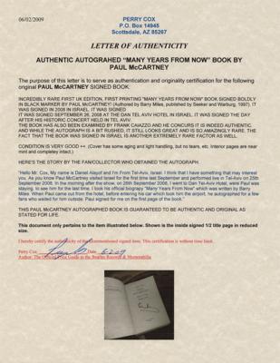 Lot #8102 Paul McCartney Signed Book - Image 4