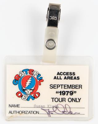 Lot #8156 Grateful Dead 1979-1980 Tour Laminated Backstage Pass - Image 1