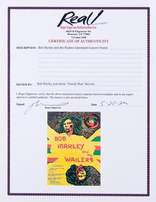 Lot #8269 Bob Marley and the Wailers Signed 1979 Cleveland Concert Poster - Image 4