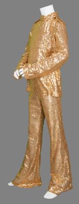 Lot #8423 Prince's Stage-Worn Gold Sequin Two-Piece Suit - Image 2