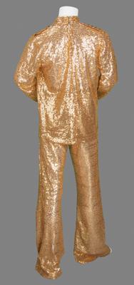 Lot #8423 Prince's Stage-Worn Gold Sequin Two-Piece Suit - Image 3