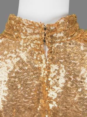 Lot #8423 Prince's Stage-Worn Gold Sequin Two-Piece Suit - Image 6