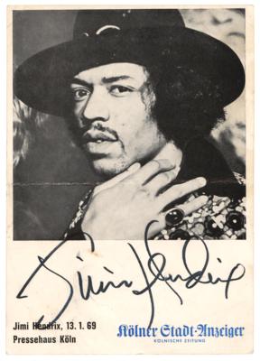 Lot #8108 Jimi Hendrix Signed Photograph