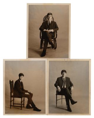 Lot #8079 Beatles (3) Original 'Chair Session' Photographs by Astrid Kirchherr (1962)