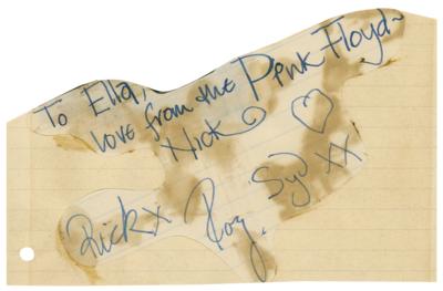 Lot #8172 Pink Floyd Signatures with Syd Barrett