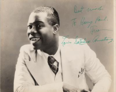 Lot #8189 Louis Armstrong Signed Photograph