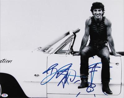 Lot #8351 Bruce Springsteen Signed Oversized Photograph with Guitar Sketch - Image 1