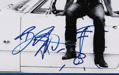 Lot #8351 Bruce Springsteen Signed Oversized Photograph with Guitar Sketch - Image 2